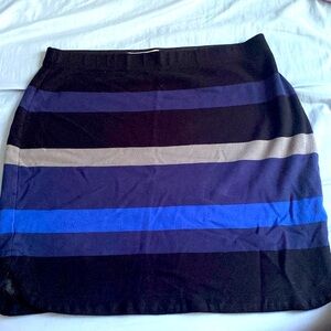 Blue and Black striped miniskirt/pencil skirt